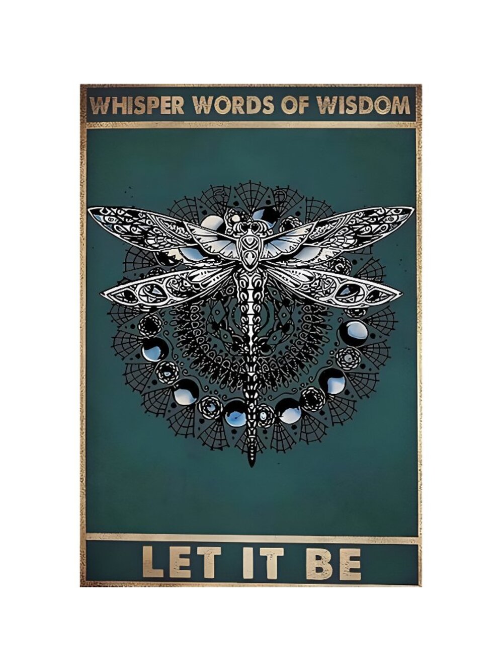Retro Tin Sign Hippie Metal Tin Sign Whisper Words 8x12inch